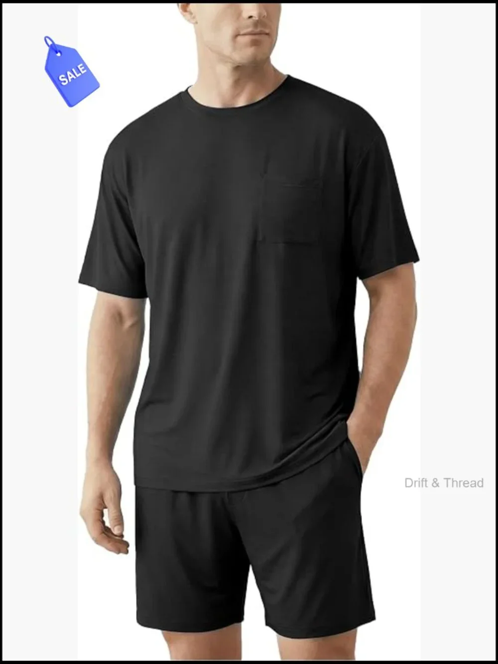 Men's Pajama Set Cooling Bamboo Viscose Short Sleeve Shirt & Shorts, Soft